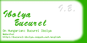 ibolya bucurel business card